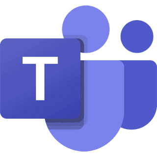 Microsoft Teams collaboration software interface with icons and tiles for team communication and video conferencing.